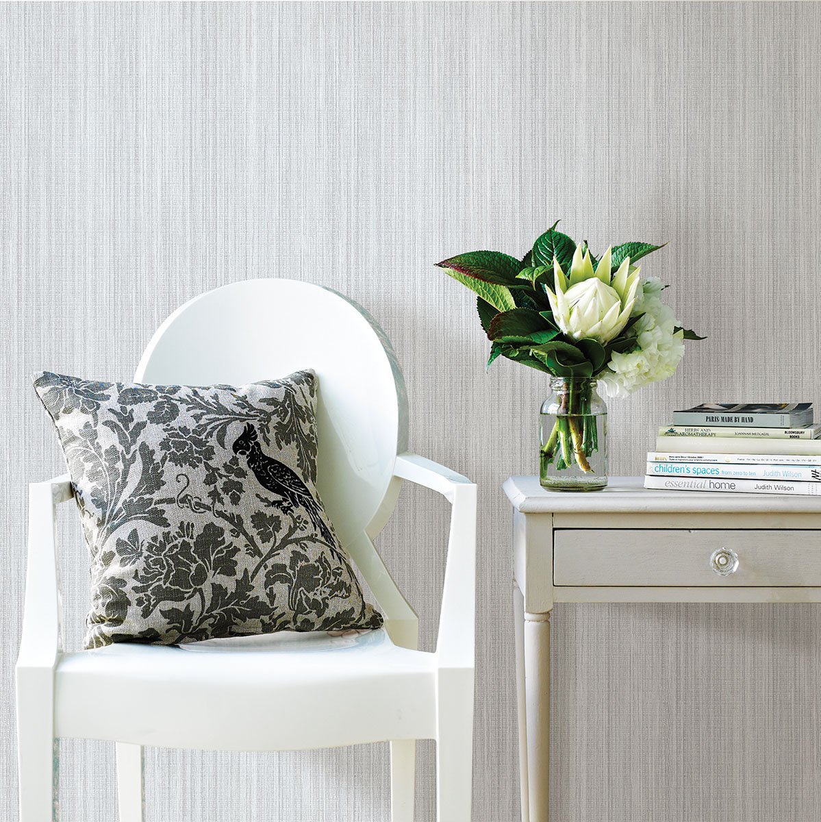 Audrey Light Blue Texture Wallpaper