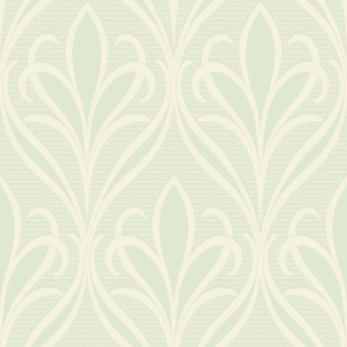 Vivian Seafoam Nouveau Damask Wallpaper