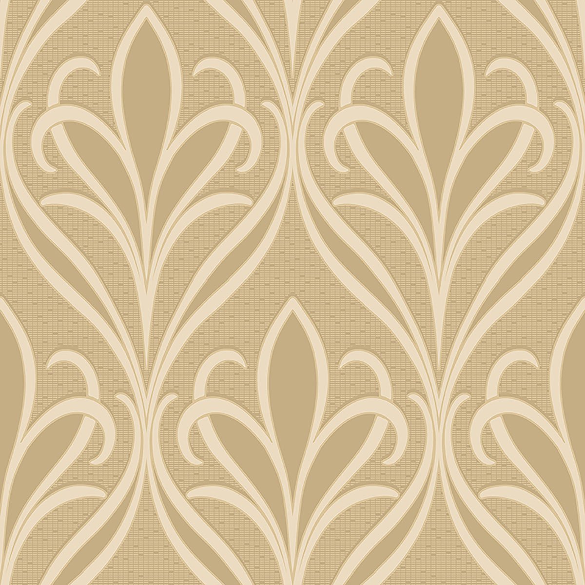 Vivian Khaki Nouveau Damask Wallpaper