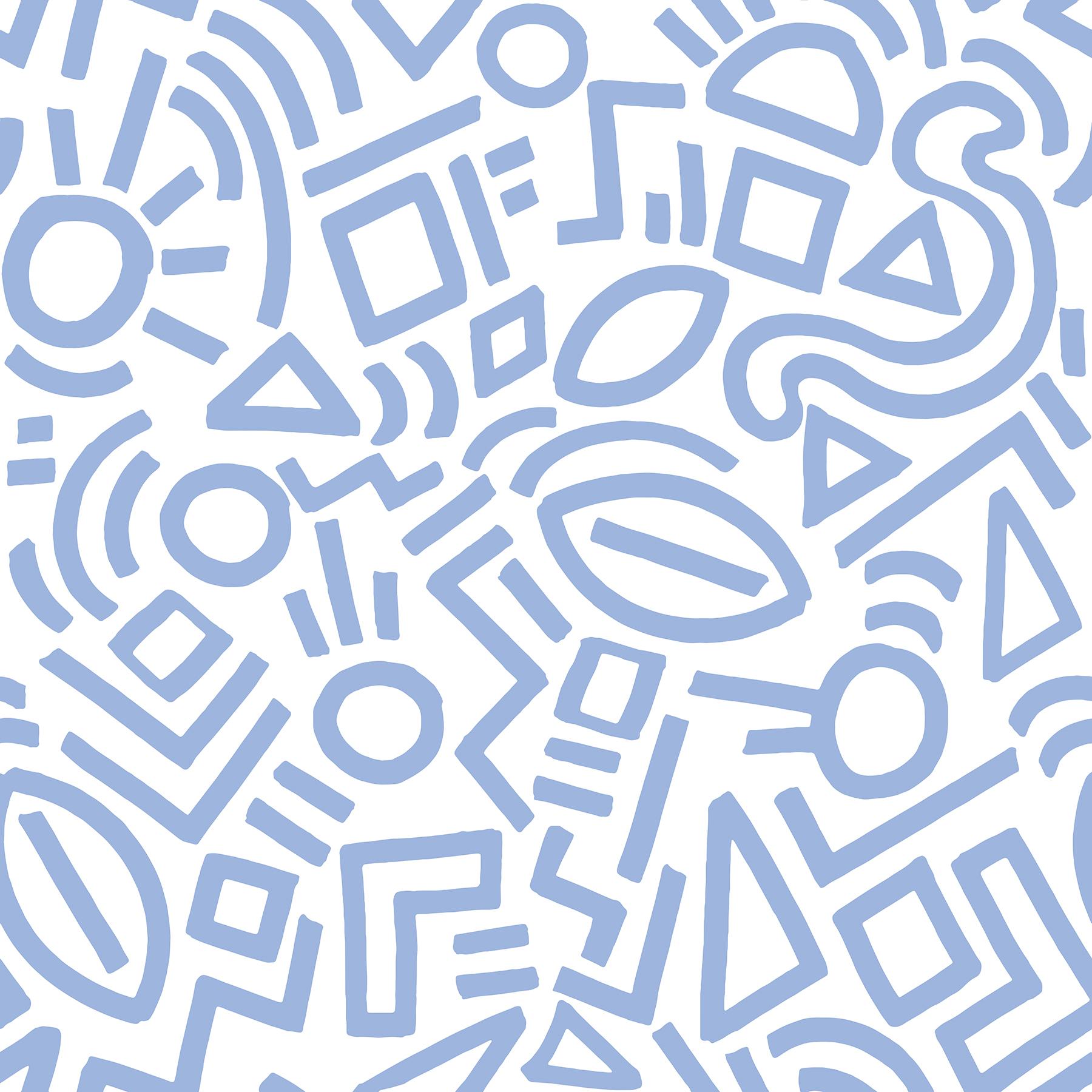 Periwinkle Doodle Abstract Peel & Stick Wallpaper
