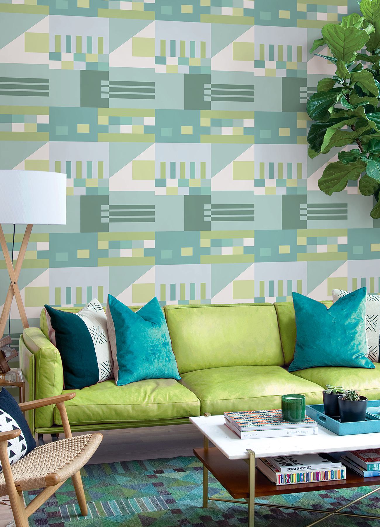 Multi Cool Kiki Shapes Peel & Stick Wallpaper