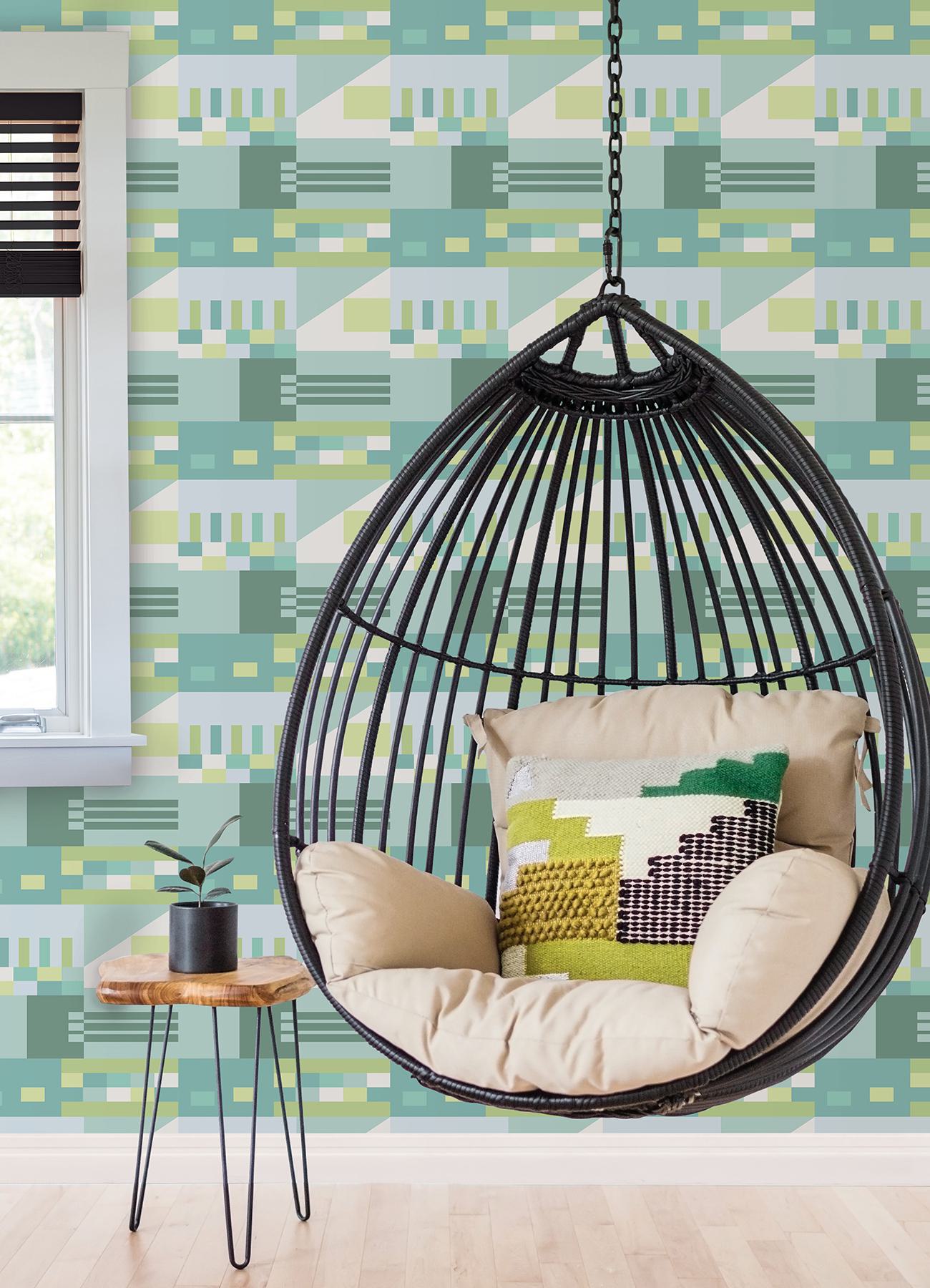 Multi Cool Kiki Shapes Peel & Stick Wallpaper