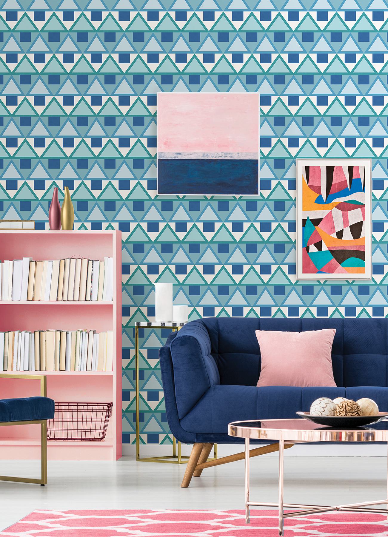 Blue Madaket Geometric Peel & Stick Wallpaper