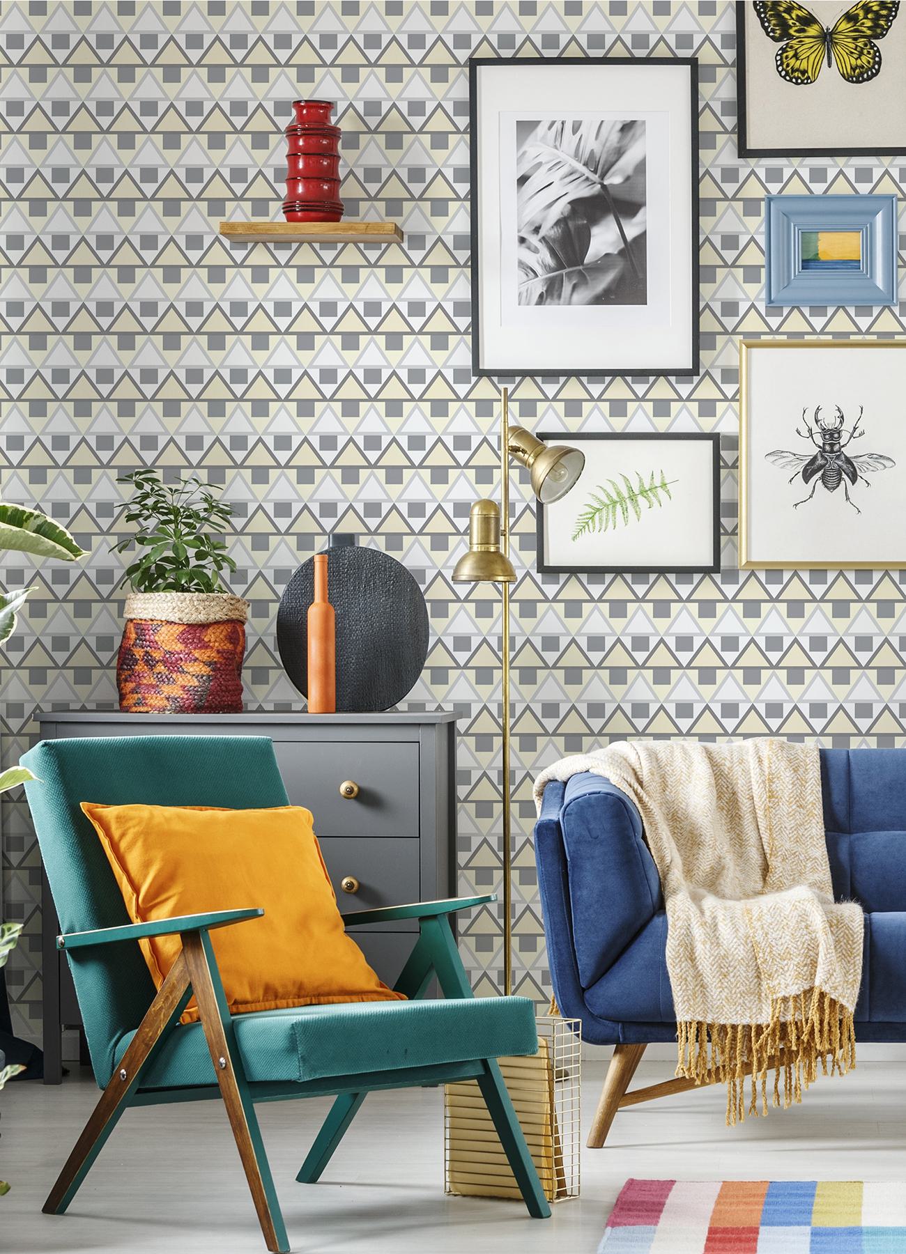 Grey Madaket Geometric Peel & Stick Wallpaper
