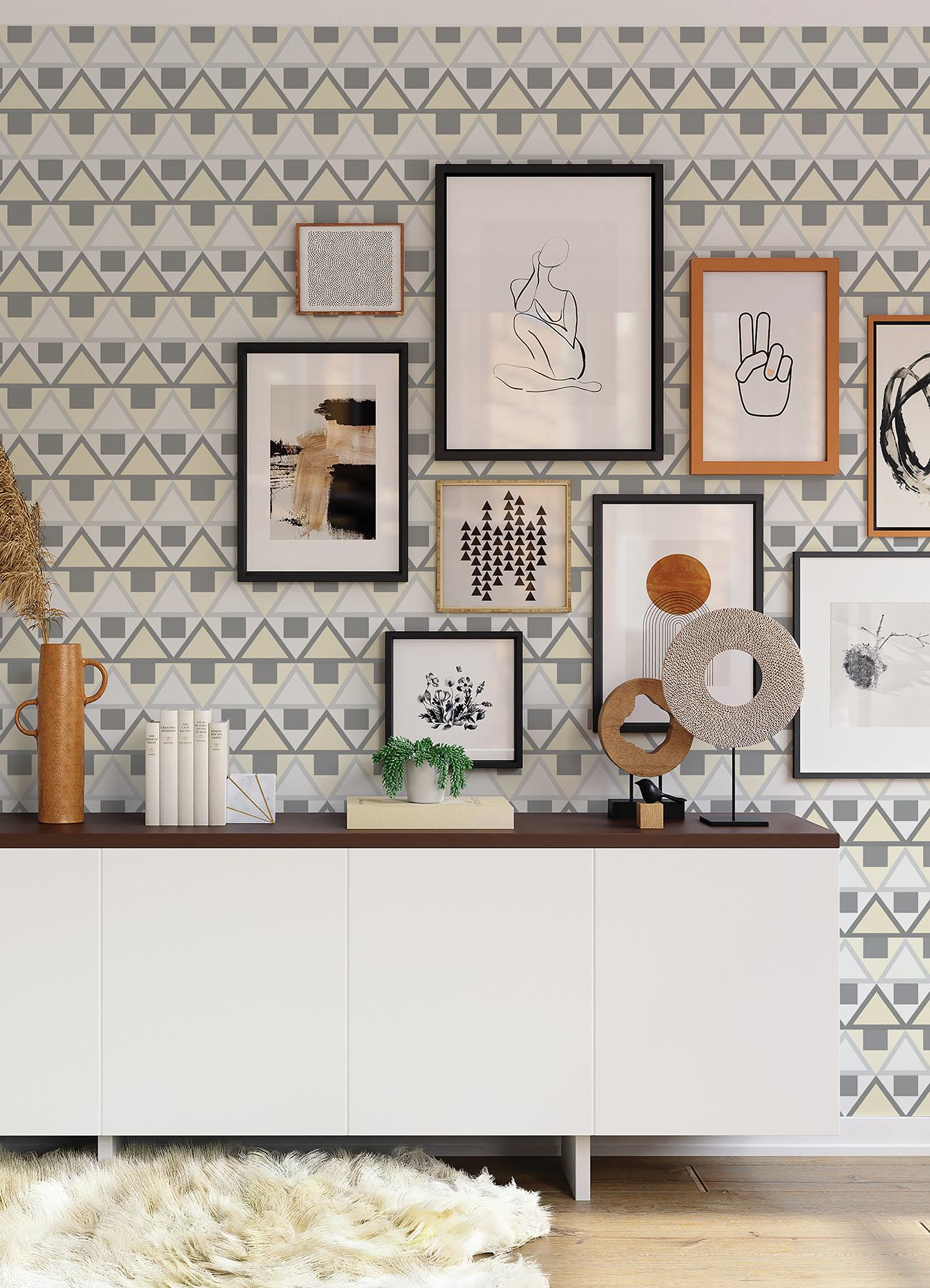 Grey Madaket Geometric Peel & Stick Wallpaper