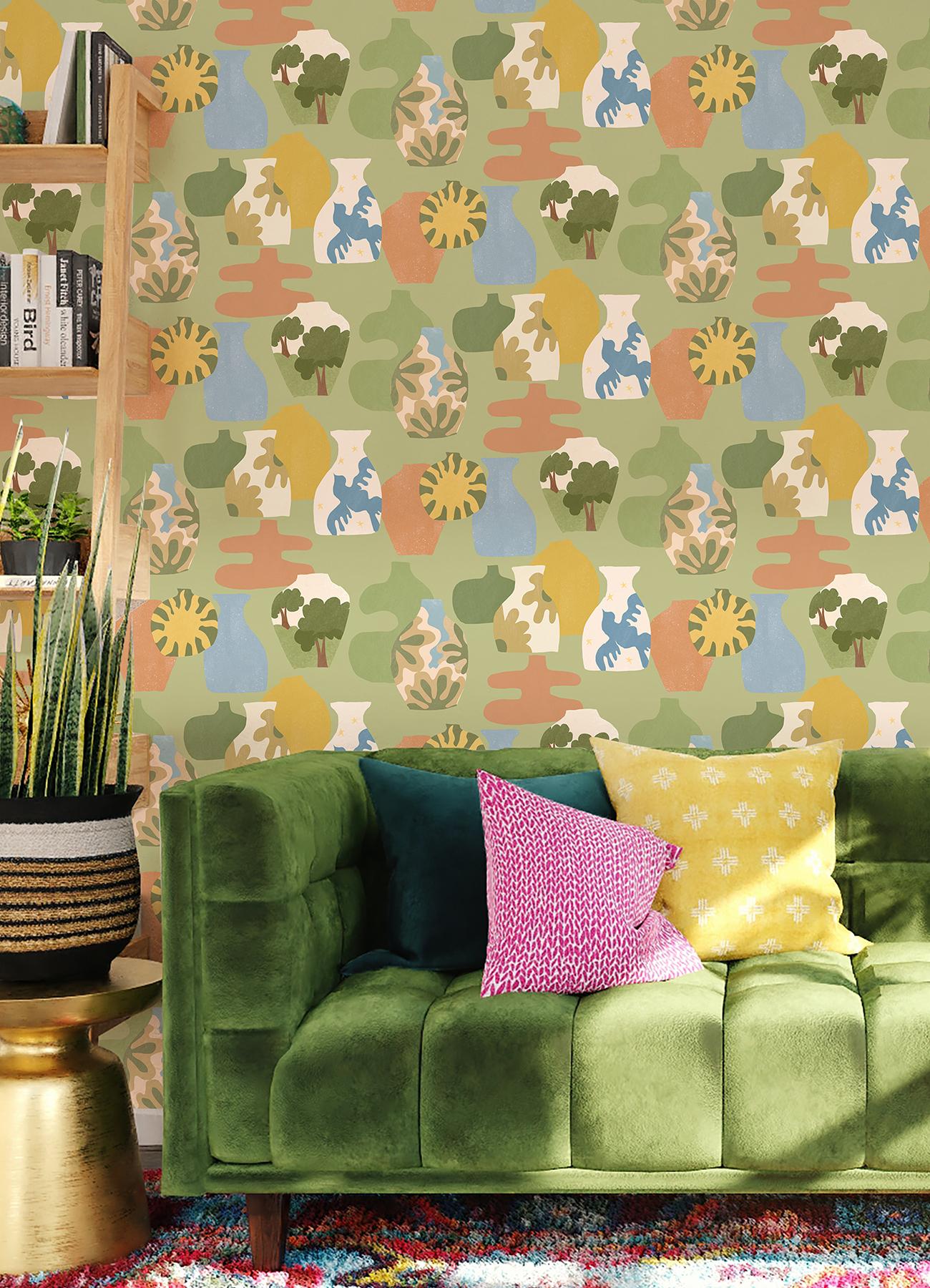 Alja Horvat Peel and Stick Wallpaper by NuWallpaper and Brewster