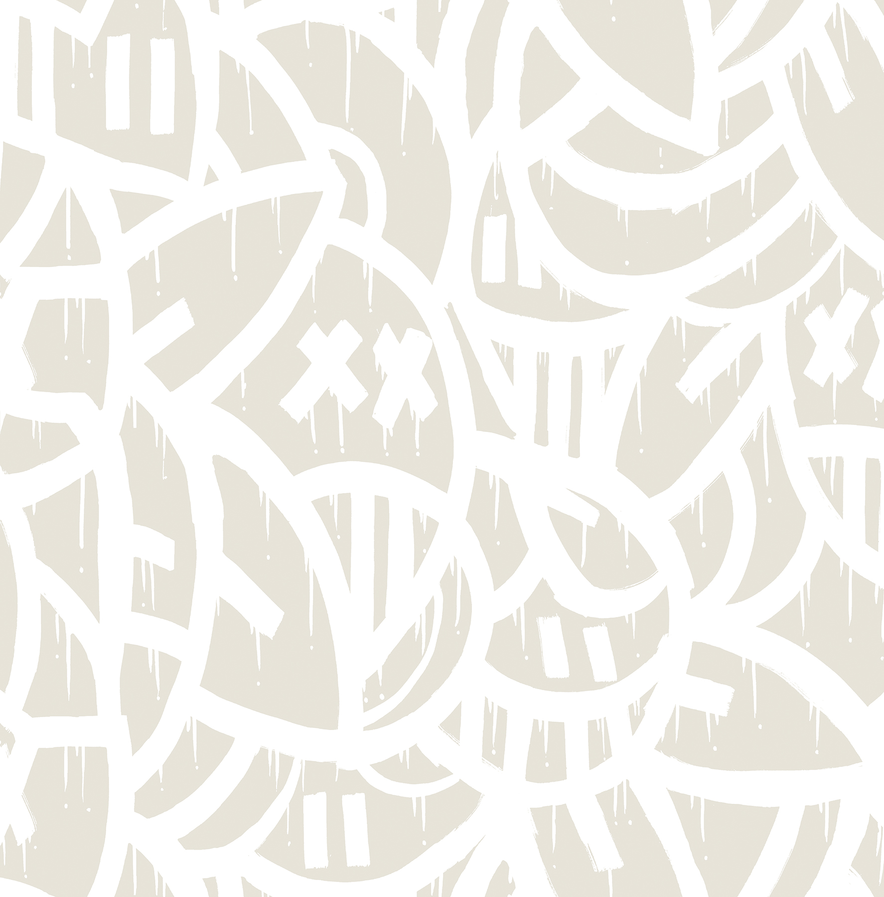 Cream Bold Arrangements Peel & Stick Wallpaper