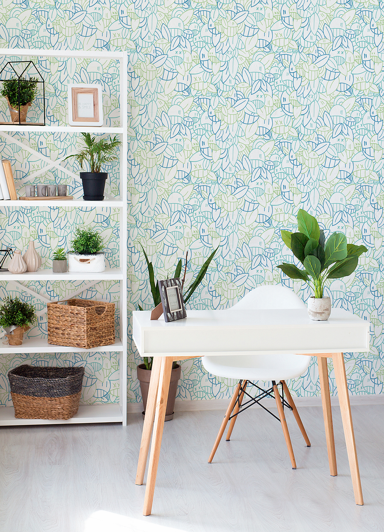 Multi Cool Floral Sequence Peel & Stick Wallpaper