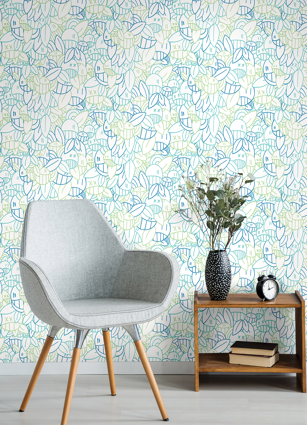 Multi Cool Floral Sequence Peel & Stick Wallpaper