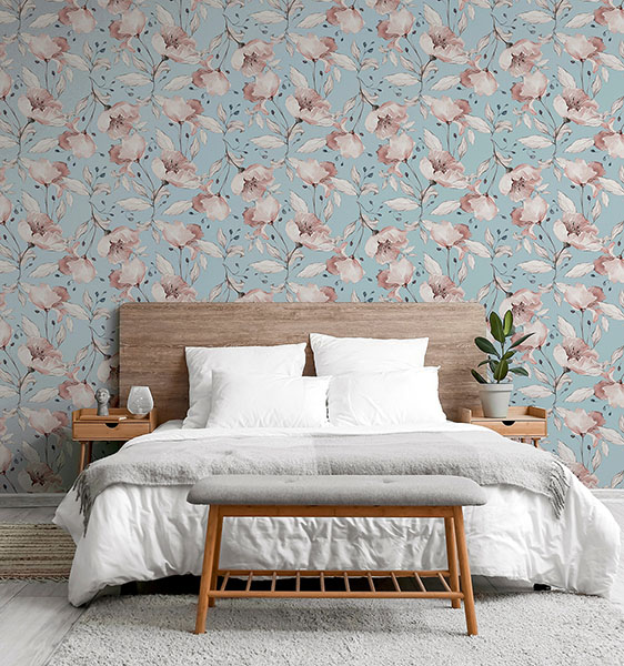 Lillian Pink Floral Wallpaper