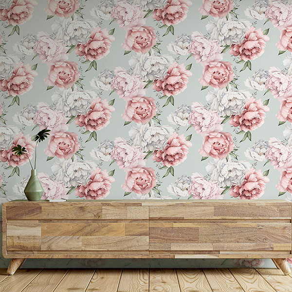 Sophie Mint Floral Wallpaper