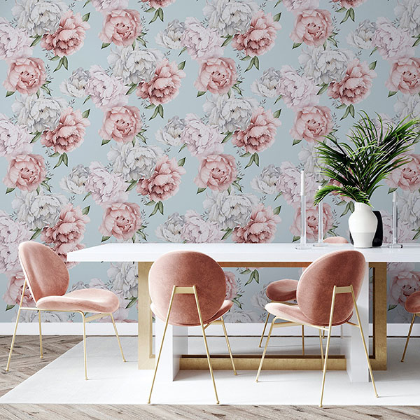 Sophie Mint Floral Wallpaper