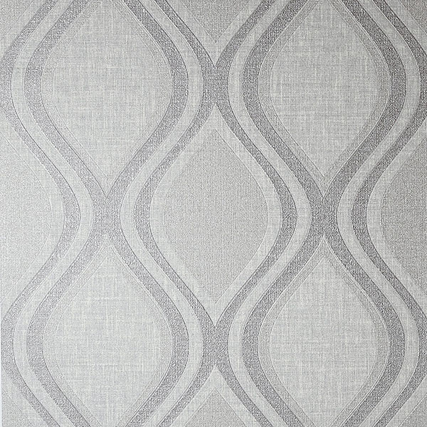 Ignatius Grey Ogee Wallpaper