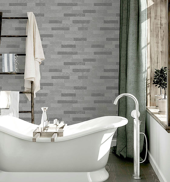 Mortimer Grey Brick Wallpaper