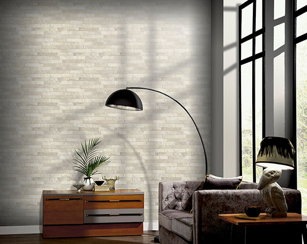 Mortimer Taupe Brick Wallpaper