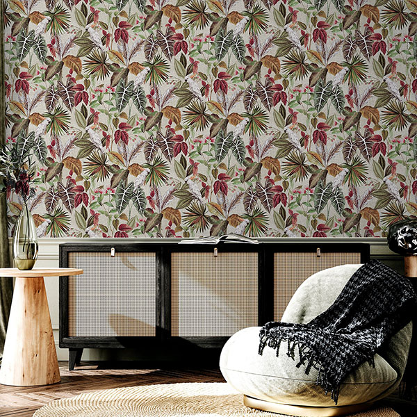 Lorraine Neutral Tropical Wallpaper
