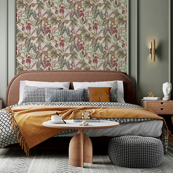 Lorraine Neutral Tropical Wallpaper