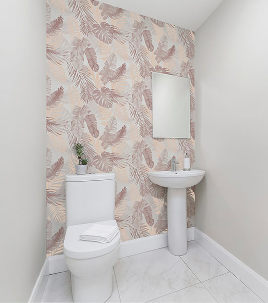 Nell Blush Tropical Wallpaper