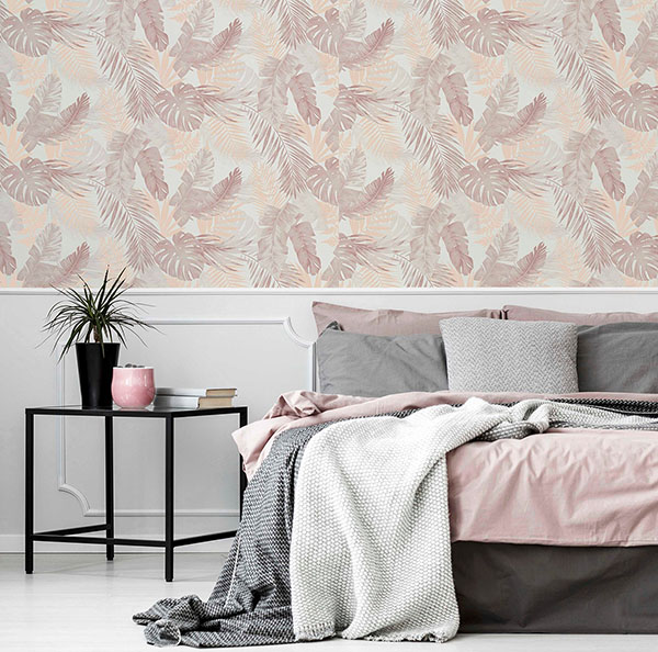 Nell Blush Tropical Wallpaper