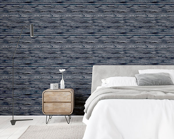 Philomena Denim Striated Wallpaper