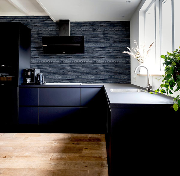 Philomena Denim Striated Wallpaper