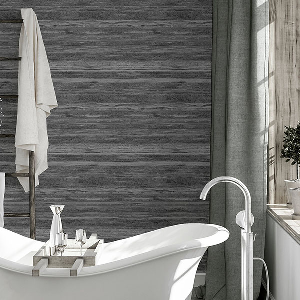 Philomena Pewter Striated Wallpaper