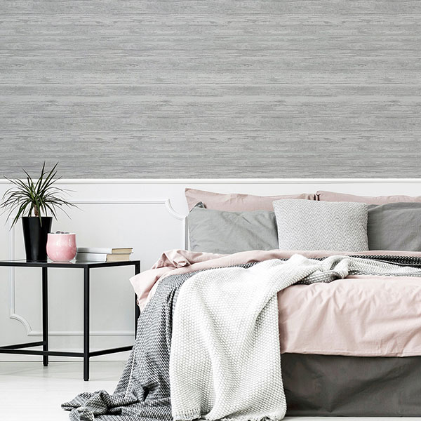 Philomena Silver Striated Wallpaper