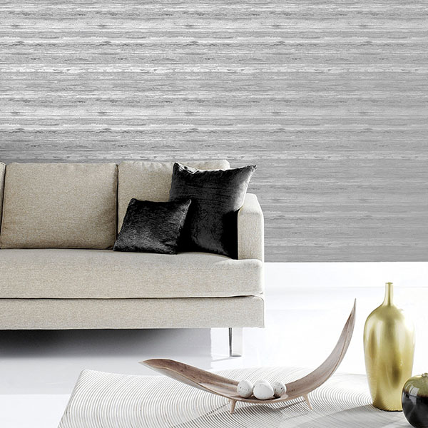 Philomena Silver Striated Wallpaper