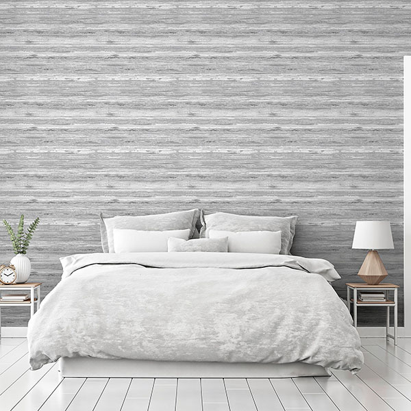 Philomena Silver Striated Wallpaper