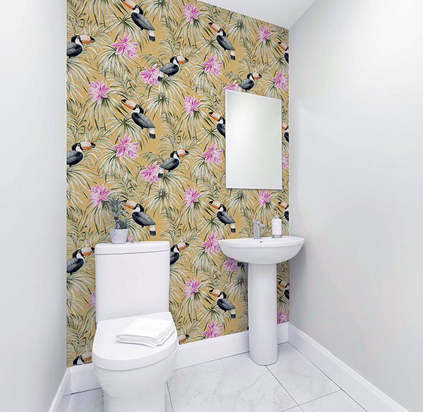 Emmeline Yellow Toucan Wallpaper