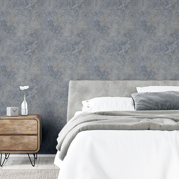 Gideon Light Grey Distressed Wallpaper
