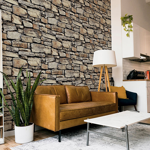 Norman Neutral Stone Wallpaper