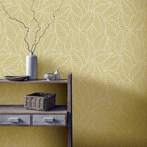 Mavis Mustard Leaf Wallpaper