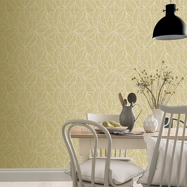 Mavis Mustard Leaf Wallpaper
