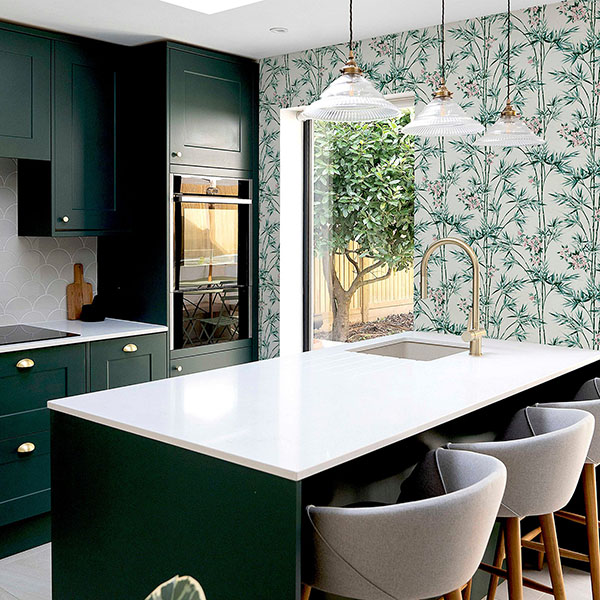 Ayumi White Bamboo Wallpaper