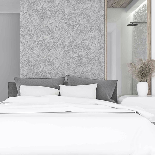 Osgood Grey Marbled Wallpaper