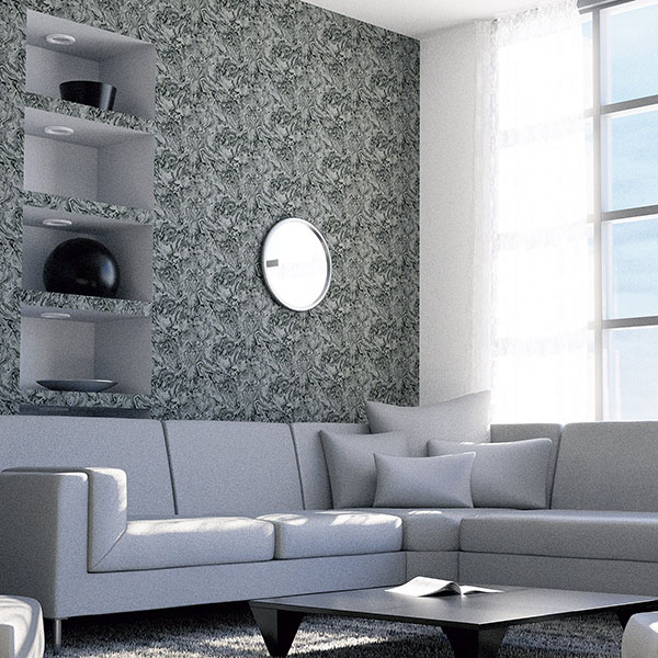 Osgood Charcoal Marbled Wallpaper