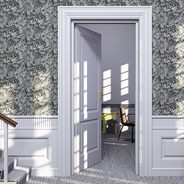 Osgood Charcoal Marbled Wallpaper