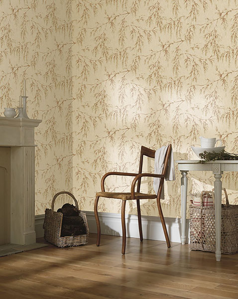 Eugenia Rust Willow Wallpaper