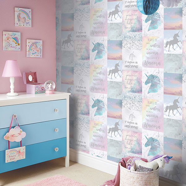 Amalthea Pastel Unicorn Wallpaper