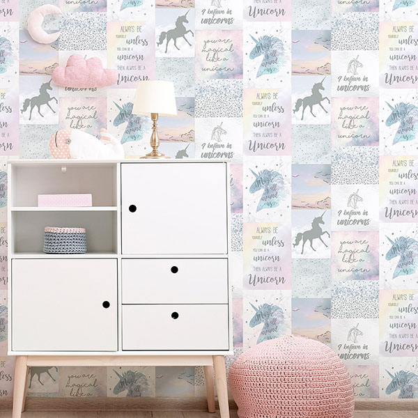 Amalthea Pastel Unicorn Wallpaper