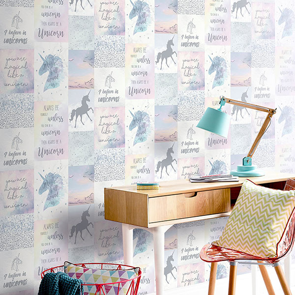 Amalthea Pastel Unicorn Wallpaper