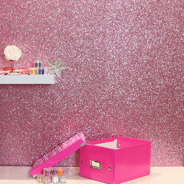 Jacqueline Pink Sequin Wallpaper