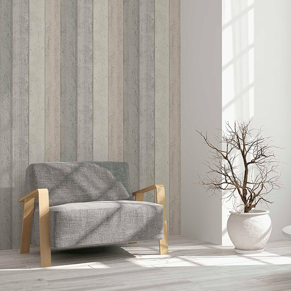 Forrest Blush Wood Plank Wallpaper