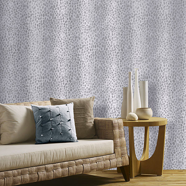 Dora Sterling Leopard Stripe Wallpaper