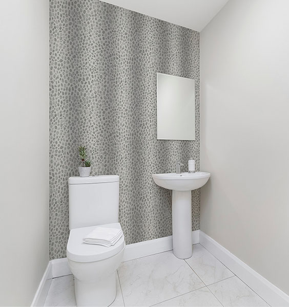 Dora Sterling Leopard Stripe Wallpaper