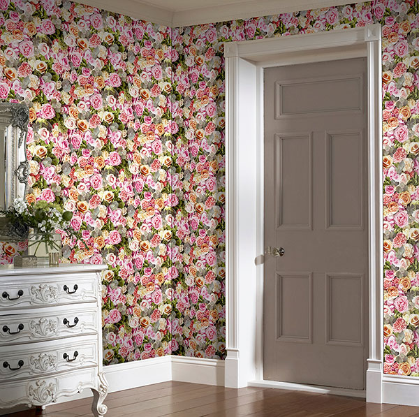 Deirdre Pink Floral Wallpaper