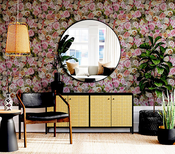 Deirdre Pink Floral Wallpaper