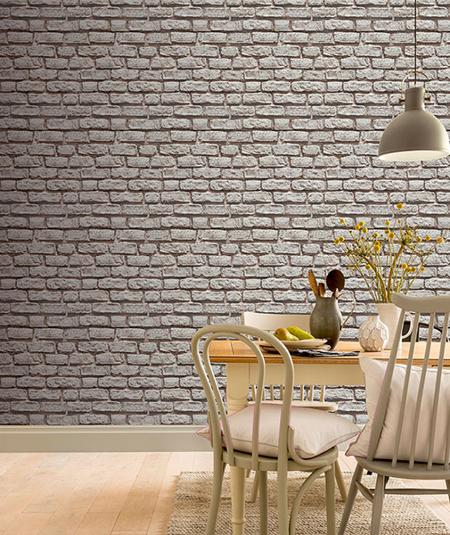 Horace Neutral Brick Wallpaper
