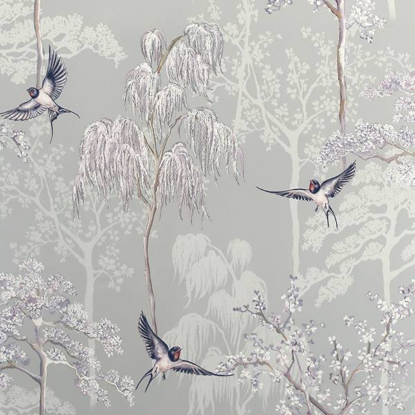 Asuka Grey Sparrow Forest Wallpaper